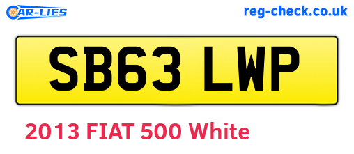 SB63LWP are the vehicle registration plates.