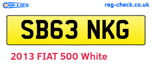 SB63NKG are the vehicle registration plates.