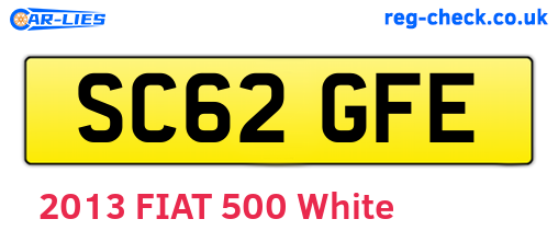 SC62GFE are the vehicle registration plates.