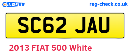 SC62JAU are the vehicle registration plates.