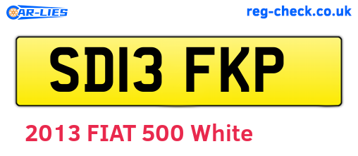 SD13FKP are the vehicle registration plates.
