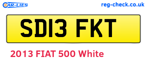 SD13FKT are the vehicle registration plates.