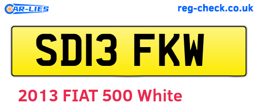 SD13FKW are the vehicle registration plates.