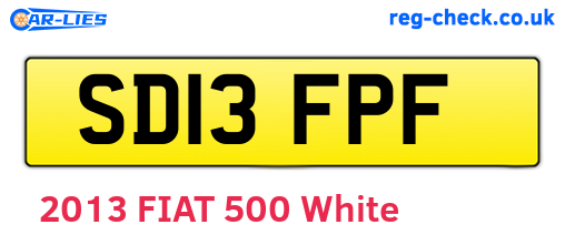 SD13FPF are the vehicle registration plates.