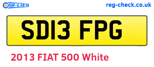 SD13FPG are the vehicle registration plates.