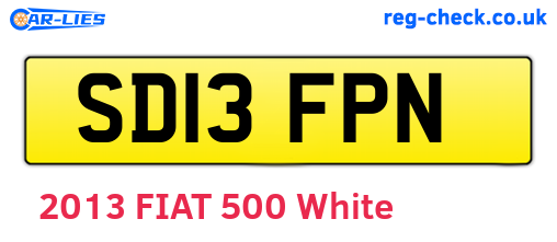 SD13FPN are the vehicle registration plates.
