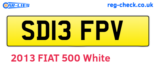 SD13FPV are the vehicle registration plates.