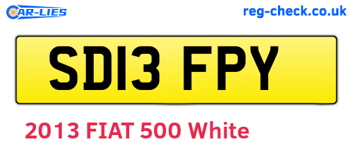 SD13FPY are the vehicle registration plates.