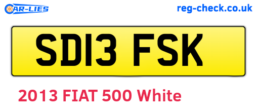 SD13FSK are the vehicle registration plates.