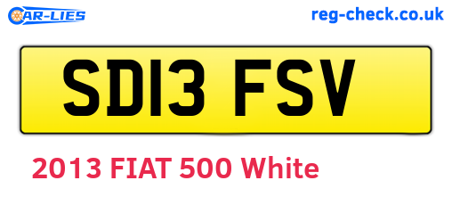 SD13FSV are the vehicle registration plates.