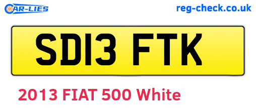 SD13FTK are the vehicle registration plates.