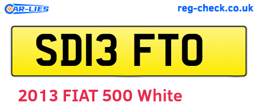 SD13FTO are the vehicle registration plates.