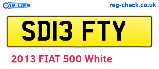 SD13FTY are the vehicle registration plates.