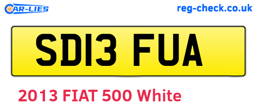 SD13FUA are the vehicle registration plates.