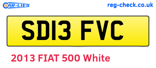 SD13FVC are the vehicle registration plates.