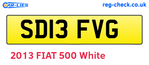 SD13FVG are the vehicle registration plates.