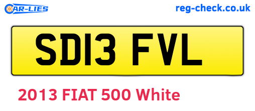 SD13FVL are the vehicle registration plates.