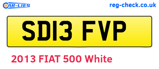 SD13FVP are the vehicle registration plates.