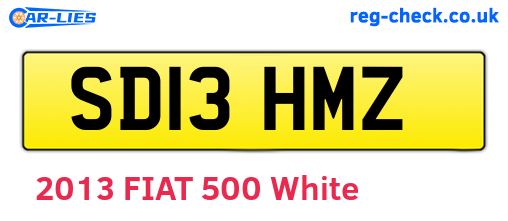SD13HMZ are the vehicle registration plates.