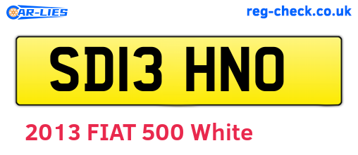 SD13HNO are the vehicle registration plates.