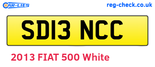 SD13NCC are the vehicle registration plates.