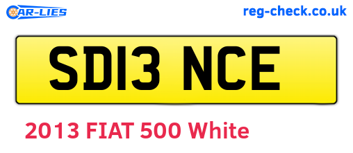 SD13NCE are the vehicle registration plates.