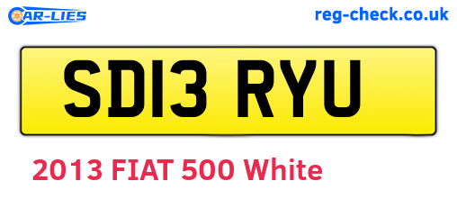 SD13RYU are the vehicle registration plates.