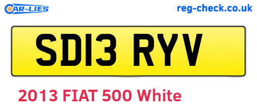 SD13RYV are the vehicle registration plates.
