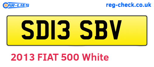 SD13SBV are the vehicle registration plates.