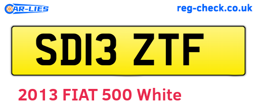 SD13ZTF are the vehicle registration plates.