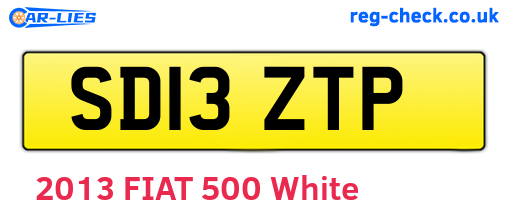 SD13ZTP are the vehicle registration plates.