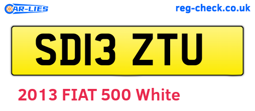 SD13ZTU are the vehicle registration plates.