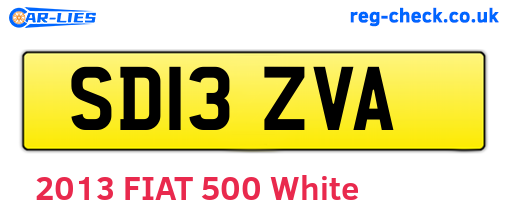 SD13ZVA are the vehicle registration plates.