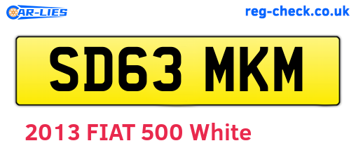 SD63MKM are the vehicle registration plates.