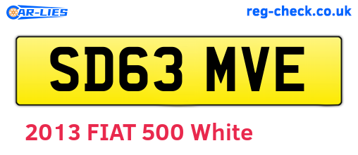 SD63MVE are the vehicle registration plates.