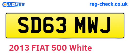 SD63MWJ are the vehicle registration plates.