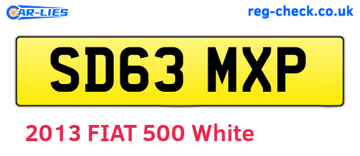SD63MXP are the vehicle registration plates.