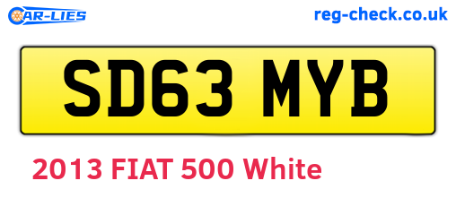 SD63MYB are the vehicle registration plates.