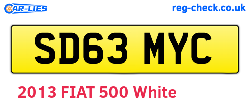 SD63MYC are the vehicle registration plates.