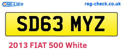 SD63MYZ are the vehicle registration plates.