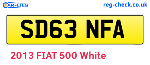 SD63NFA are the vehicle registration plates.