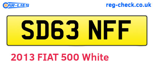 SD63NFF are the vehicle registration plates.