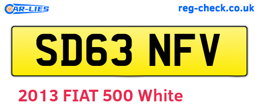 SD63NFV are the vehicle registration plates.