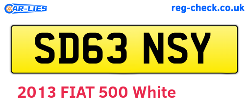 SD63NSY are the vehicle registration plates.