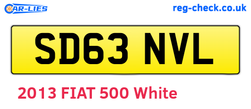 SD63NVL are the vehicle registration plates.