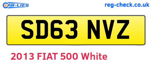 SD63NVZ are the vehicle registration plates.
