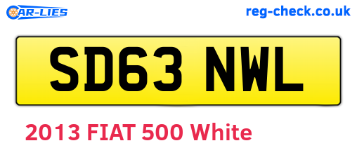 SD63NWL are the vehicle registration plates.