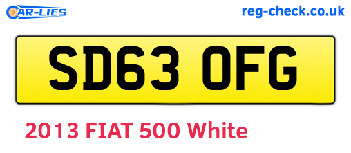 SD63OFG are the vehicle registration plates.