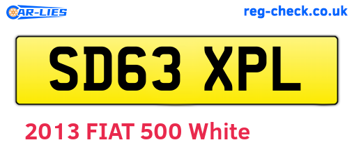 SD63XPL are the vehicle registration plates.