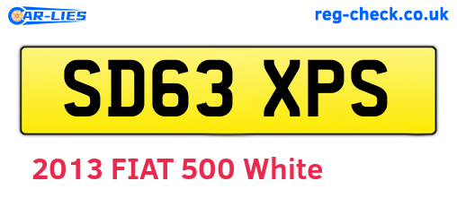 SD63XPS are the vehicle registration plates.
